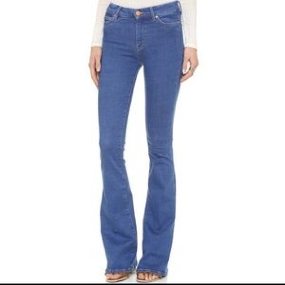 Mih Marrakesh Blue Denim Jeans MidRise Kick Flare In Sweet Indigo Stretch Nwt Mih Marrakesh Blue Denim Jeans MidRise Kick Flare In Sweet Indigo Stretch Nwt